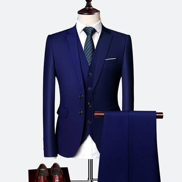Luxuriöses 3-teiliges Slim Fit Herrenanzug mit Eleganter Passform