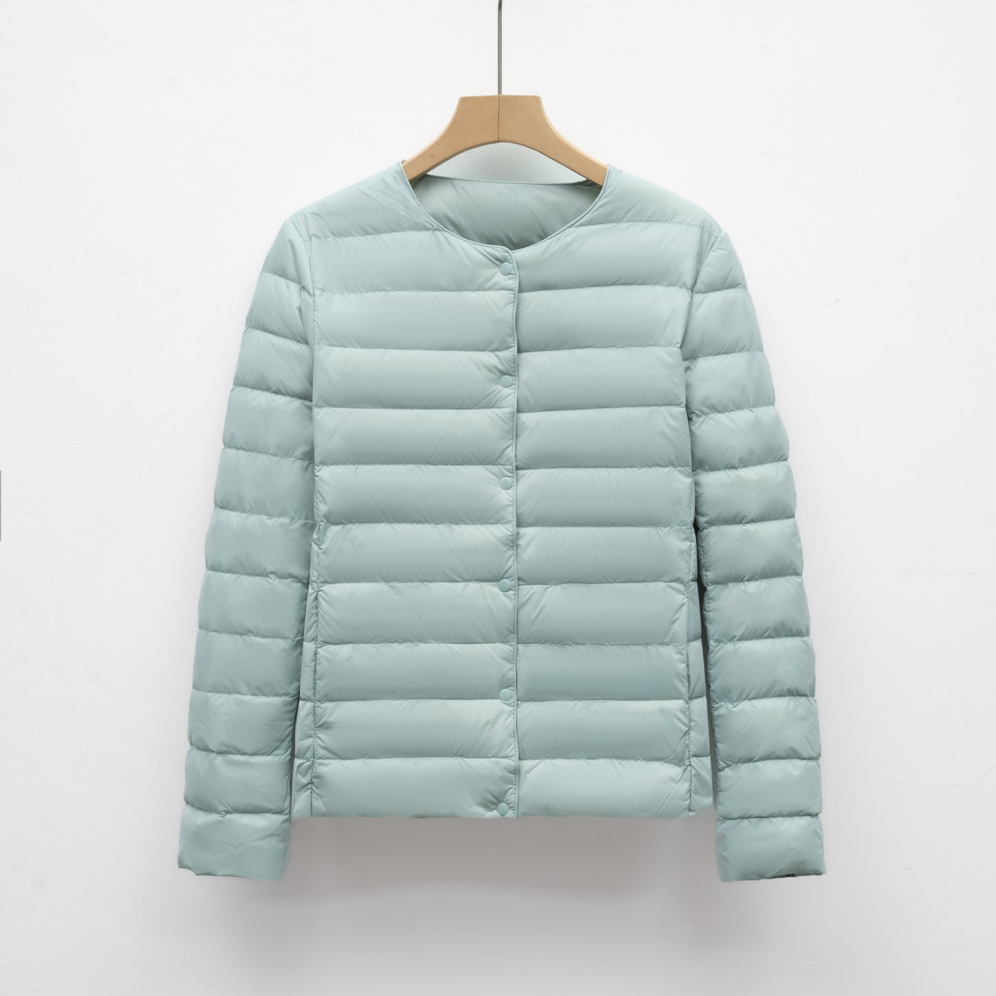 Kragenloser, tragbarer Puffer für Frühling und Winter