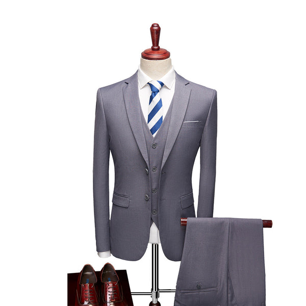 Luxuriöses 3-teiliges Slim Fit Herrenanzug mit Eleganter Passform