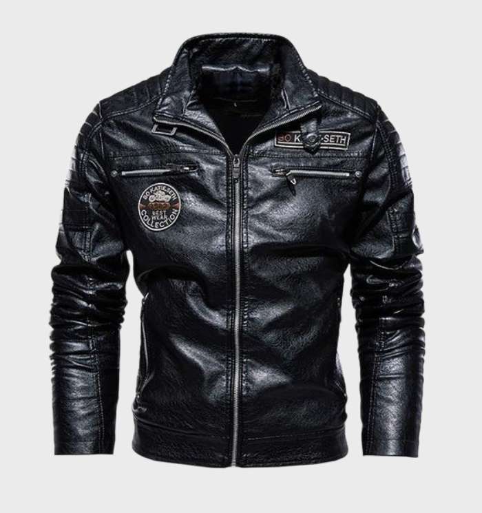 Herrenlederjacke aus hochwertigem Kunstleder