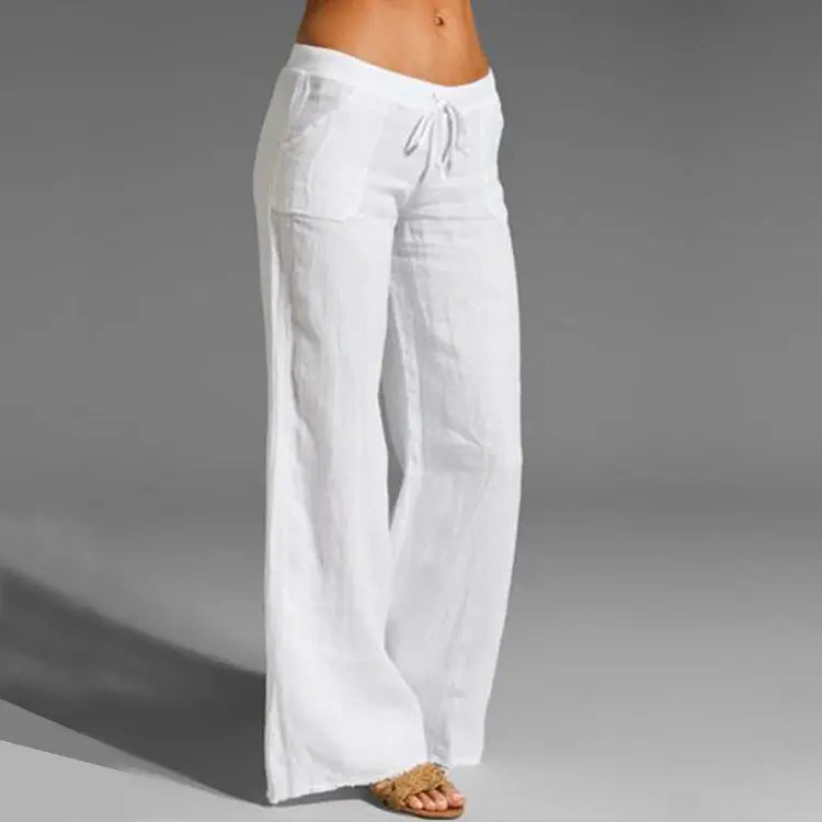 Luftige Leinenhose für Damen mit entspanntem Schnitt