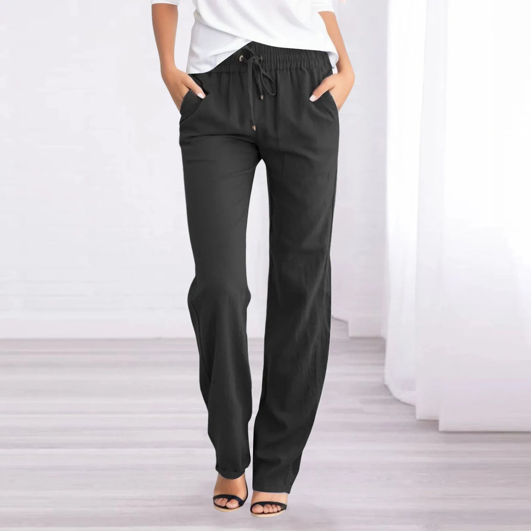 Luftige Baumwoll-Leinen-Hose für Damen
