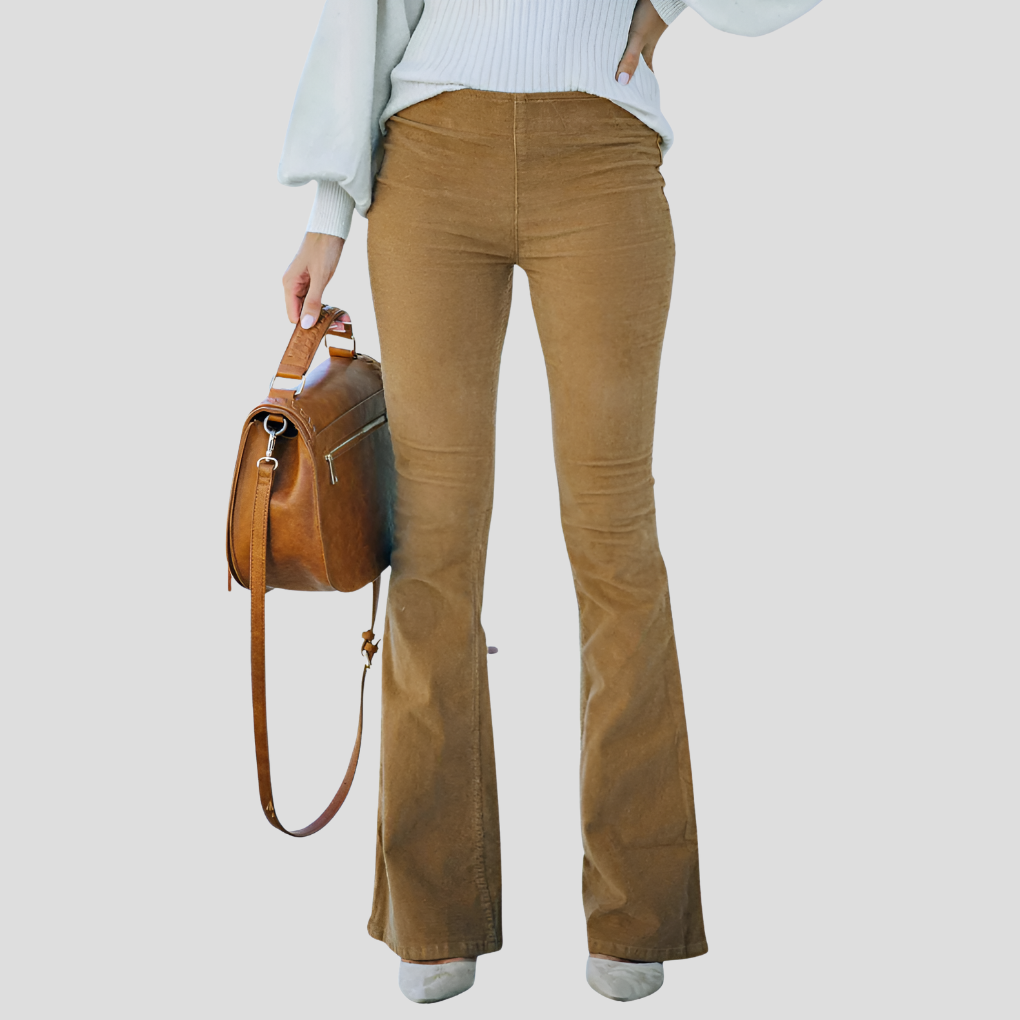 Vintage Cordhose mit hoher Taille für Damen