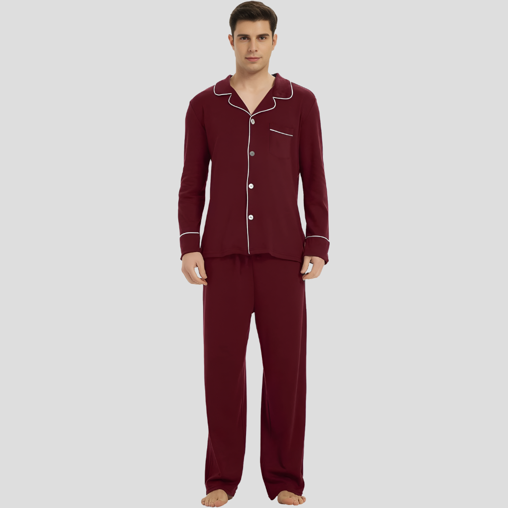Bequemer Herren-Pyjama aus Baumwolle