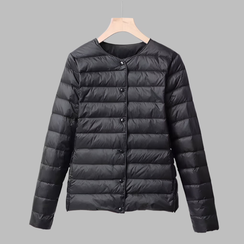 Kragenloser, tragbarer Puffer für Frühling und Winter
