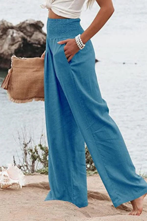 Elegante Stretchy Palazzo Hose für Damen
