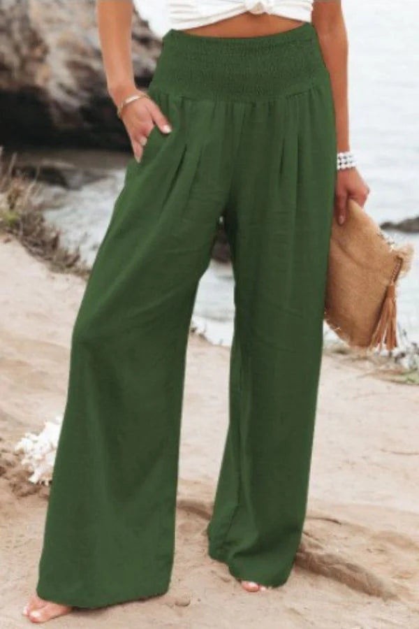 Elegante Stretchy Palazzo Hose für Damen