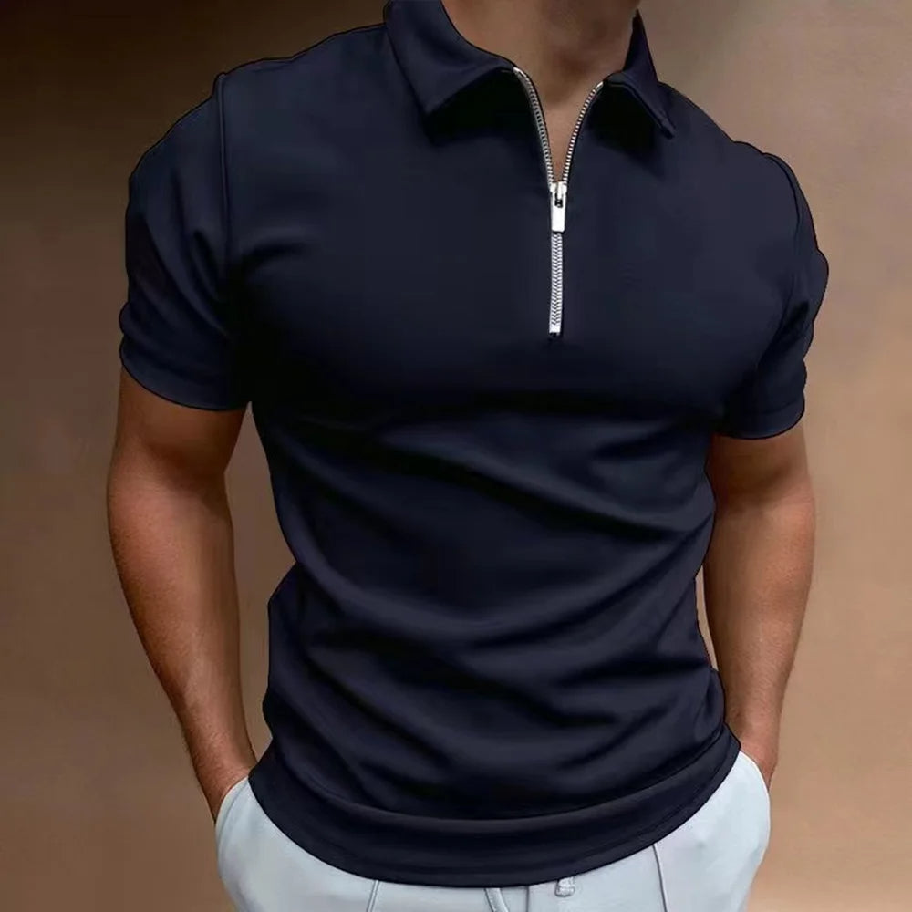Polo mit Reißverschlusskragen Moderne Eleganz trifft auf alltäglichen Komfort