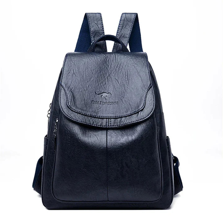 Robuster Lederrucksack für Damen mit zeitlosem Stil