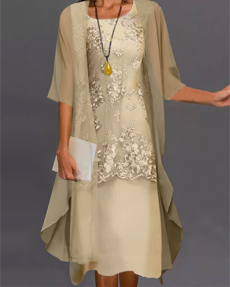 Elegantes Maxikleid mit Floralem Muster V-Ausschnitt