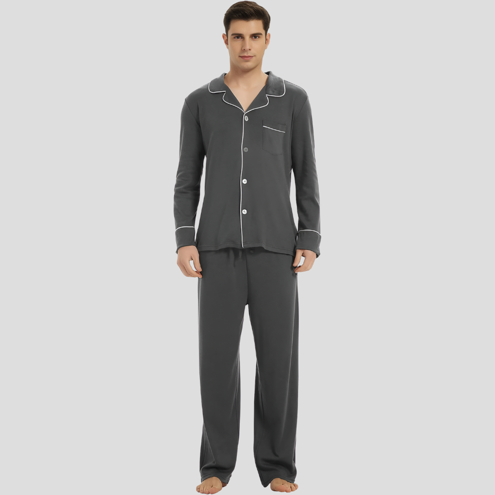 Bequemer Herren-Pyjama aus Baumwolle