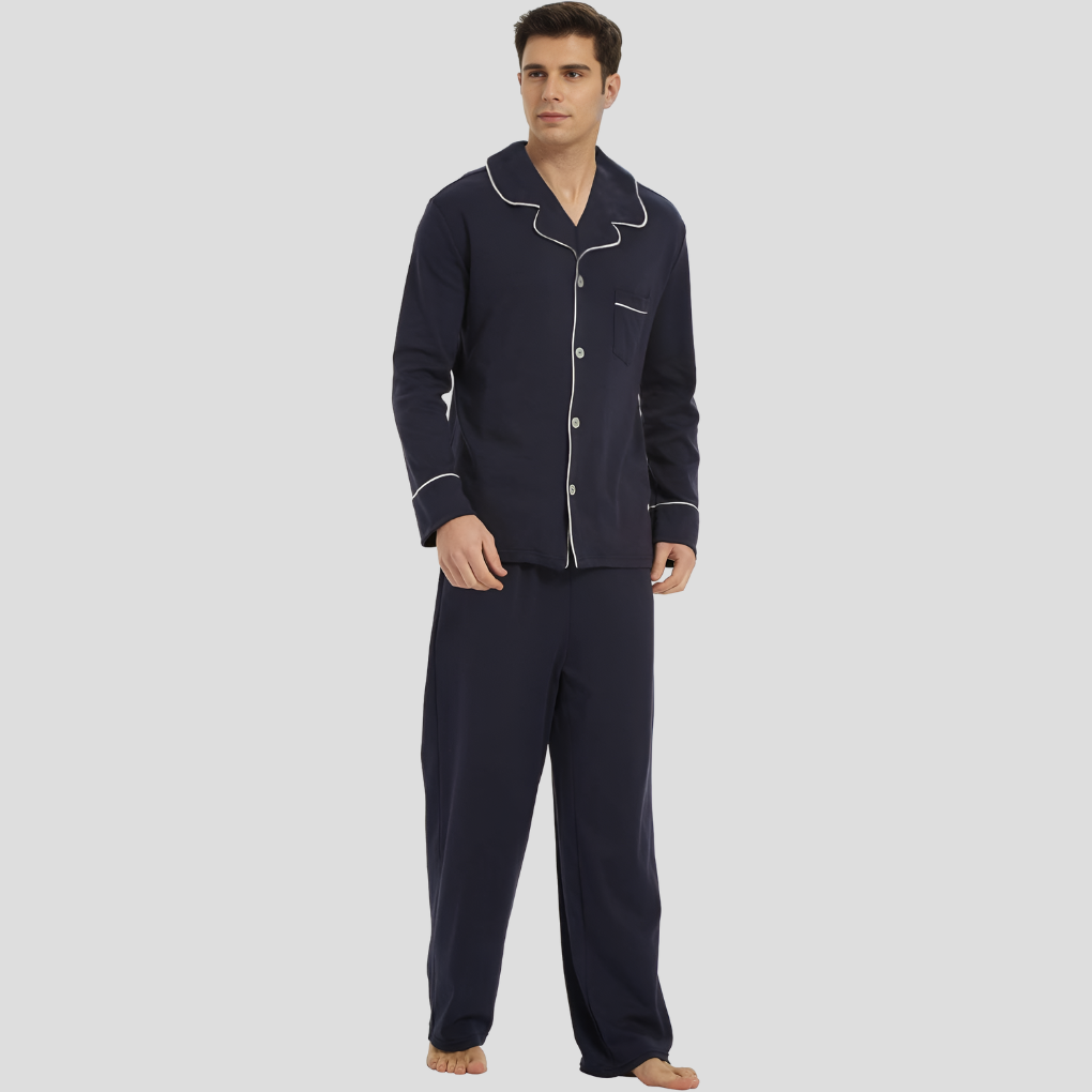 Bequemer Herren-Pyjama aus Baumwolle