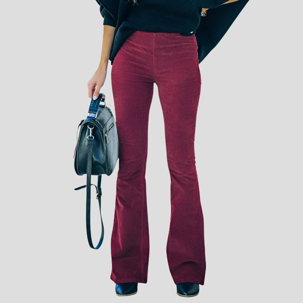 Vintage Cordhose mit hoher Taille für Damen