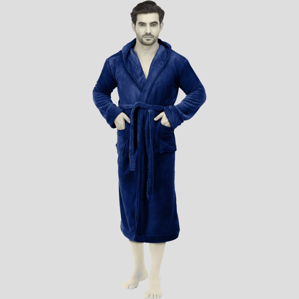 Bequemer Herren-Fleece-Bademantel
