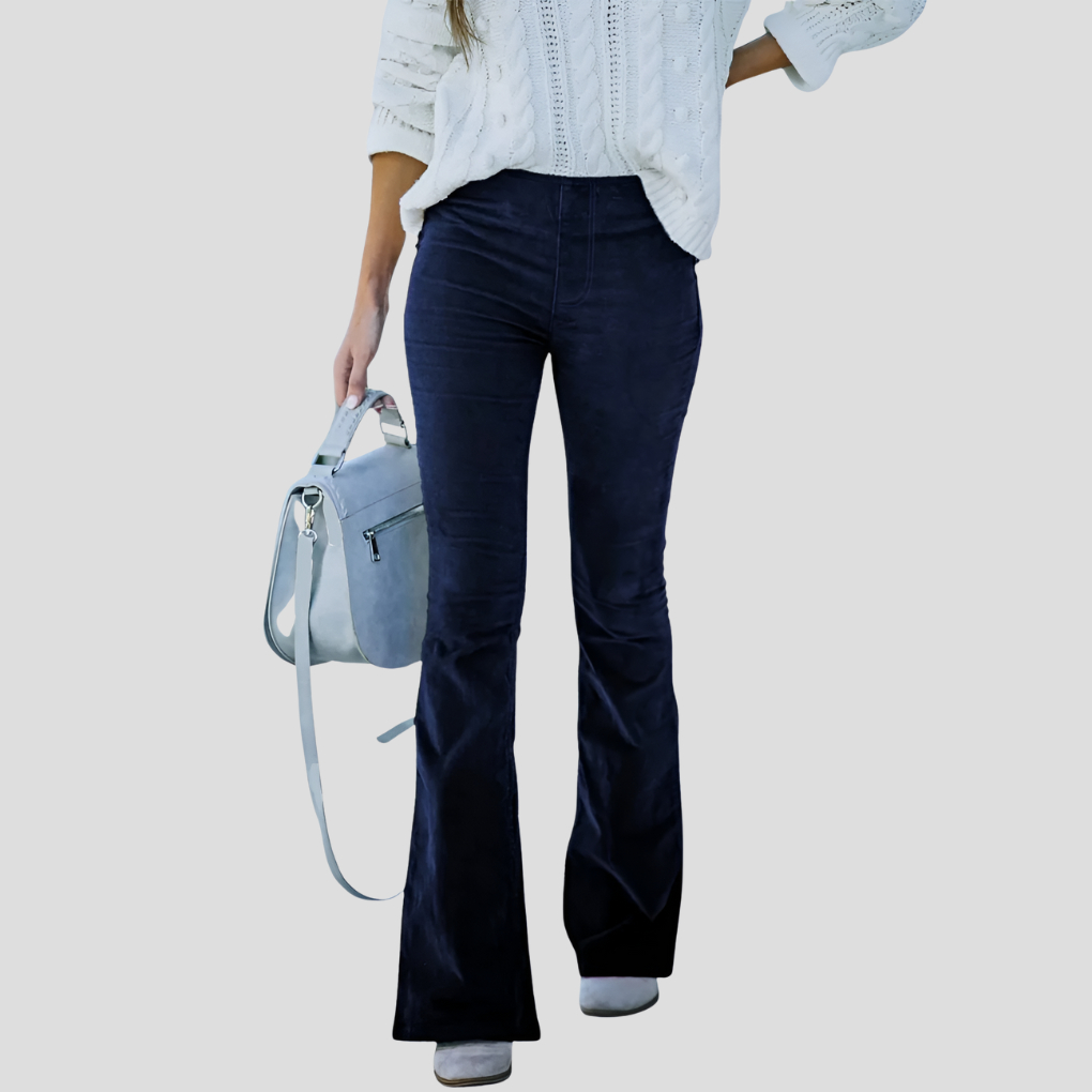 Vintage Cordhose mit hoher Taille für Damen