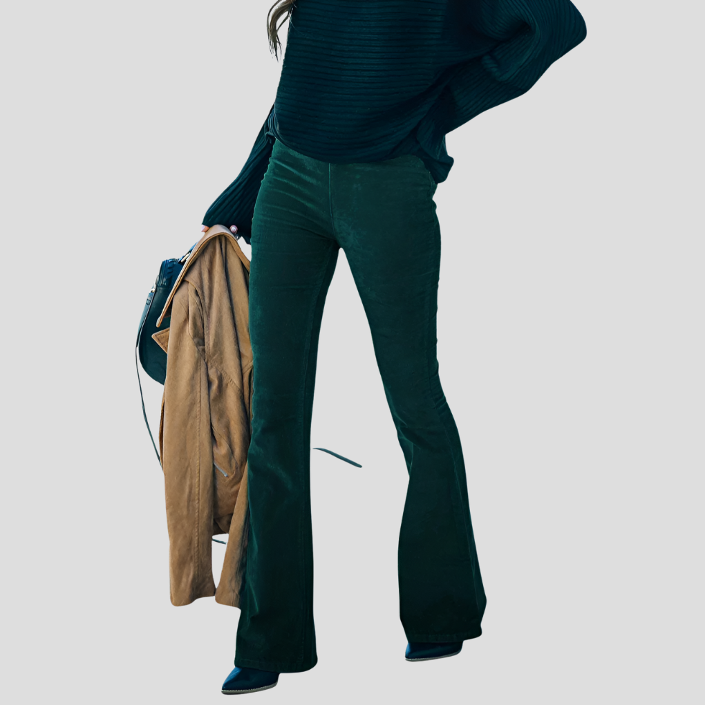 Vintage Cordhose mit hoher Taille für Damen