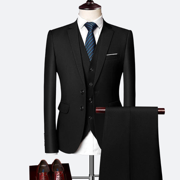 Luxuriöses 3-teiliges Slim Fit Herrenanzug mit Eleganter Passform
