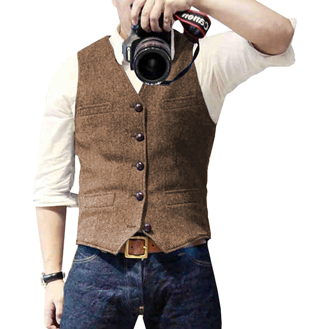 Vielseitiges Herren-Denim-Gilet im klassischen Stil