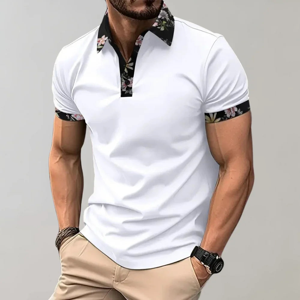 Kurzarm-Poloshirt mit klassischer Passform für Herren