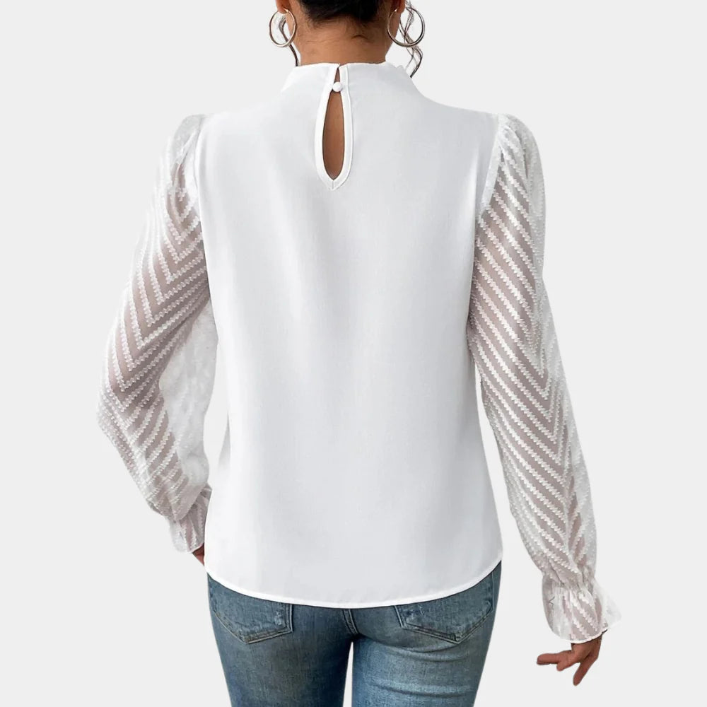 Elegantes Damen Langarm Top