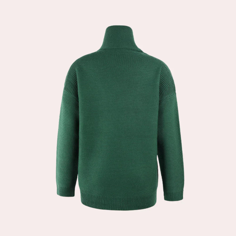 Luxuriöser Rollkragenpullover aus Strick für Damen