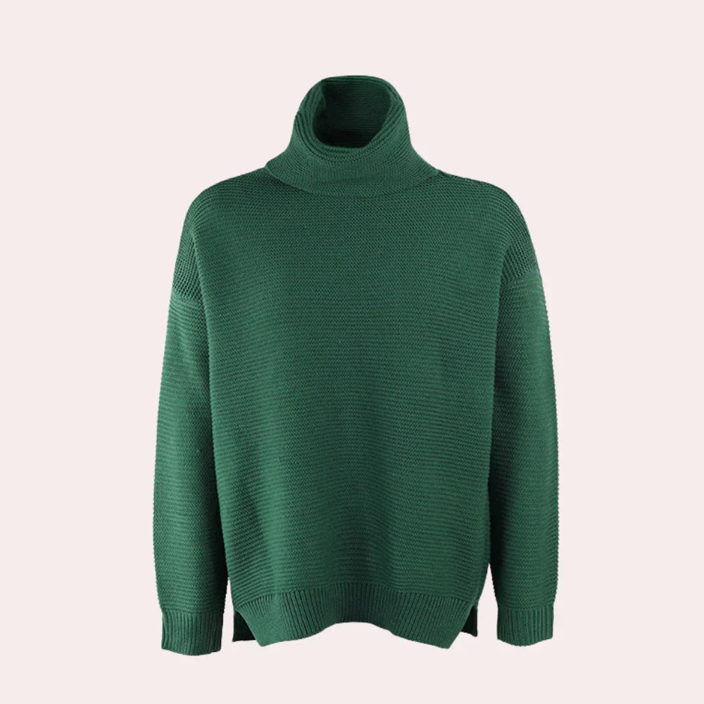 Luxuriöser Rollkragenpullover aus Strick für Damen