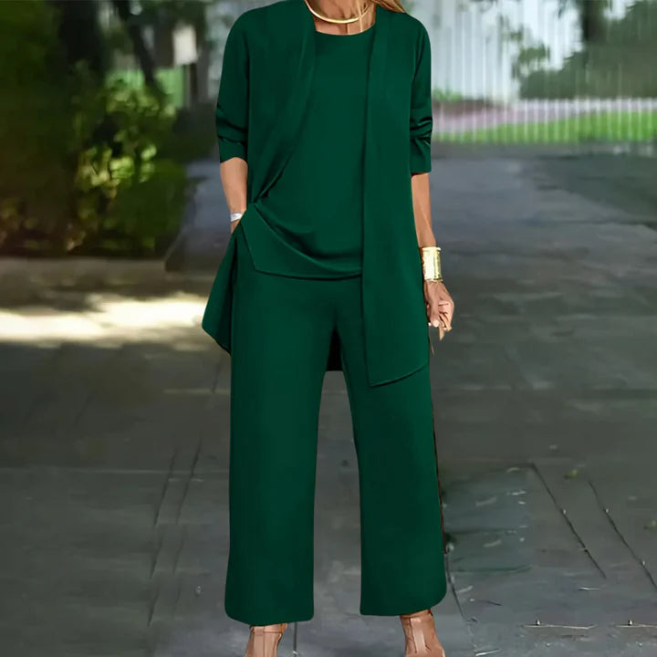Elegantes dreiteiliges Damen-Hosenanzug-Set