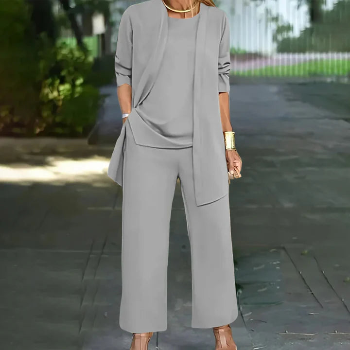 Elegantes dreiteiliges Damen-Hosenanzug-Set
