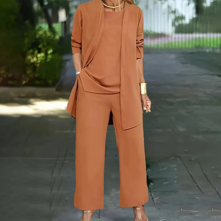 Elegantes dreiteiliges Damen-Hosenanzug-Set