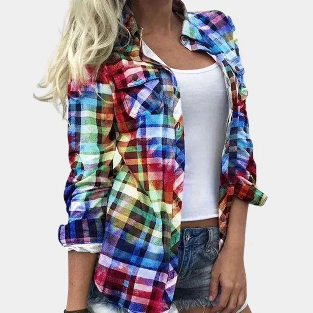 PlaidEase – Damenbluse mit zeitlosem Karo-Design und femininer Note