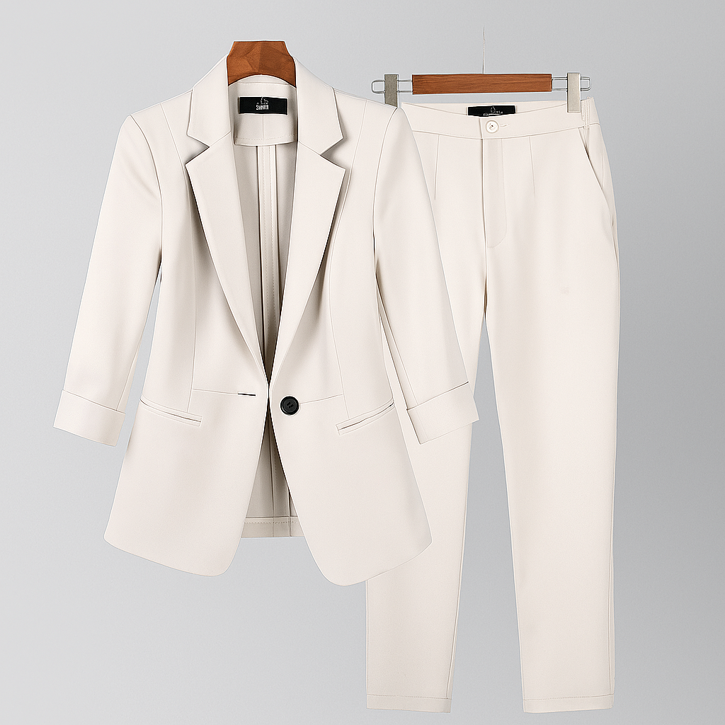 Formelles Anzug-Set für Damen mit Blazer und Hose