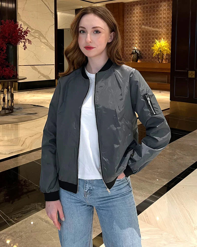Damen klassische Bomberjacke