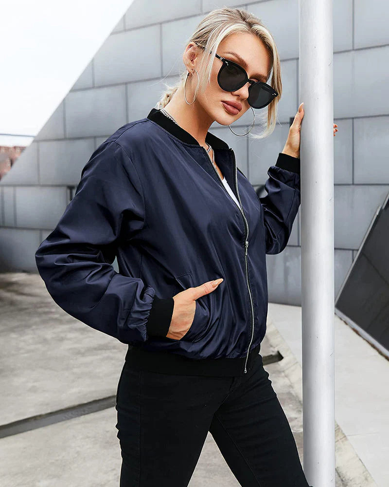 Damen klassische Bomberjacke