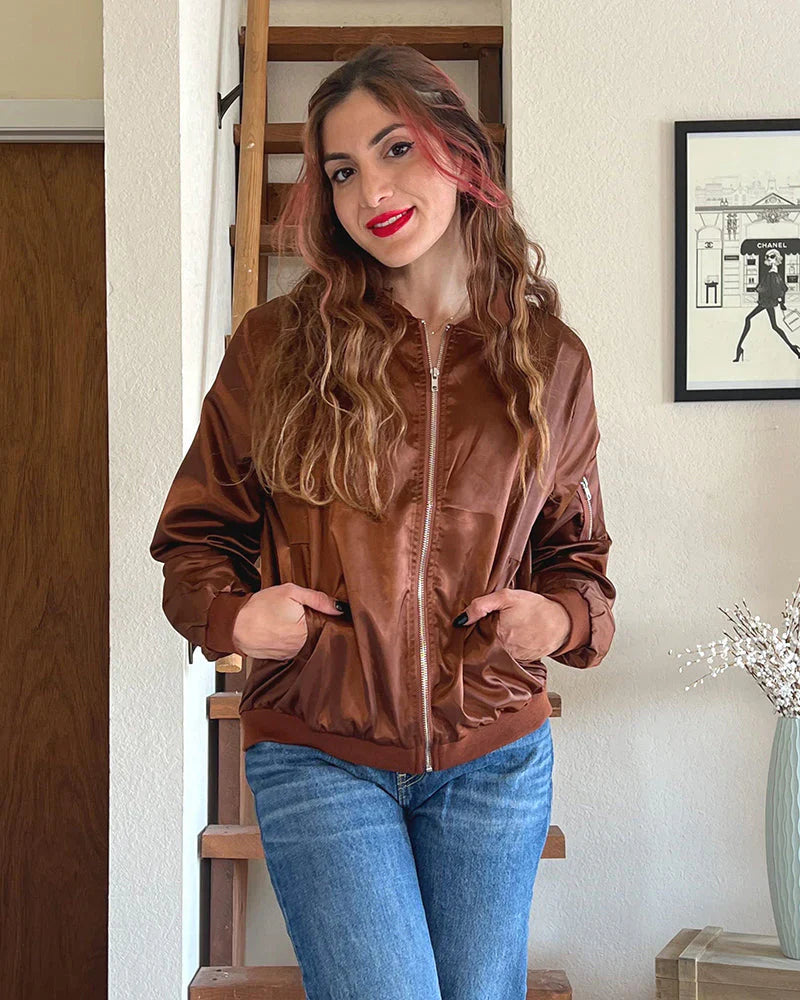 Damen klassische Bomberjacke