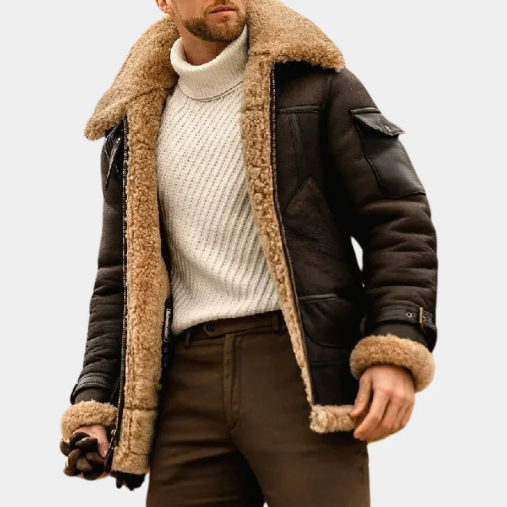 Flieger-Winterjacke aus Leder – Zeitlose Wärme mit robuster Kante