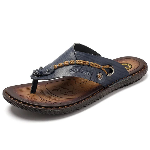 Stilvolle Herren-Leder-Zehensandalen