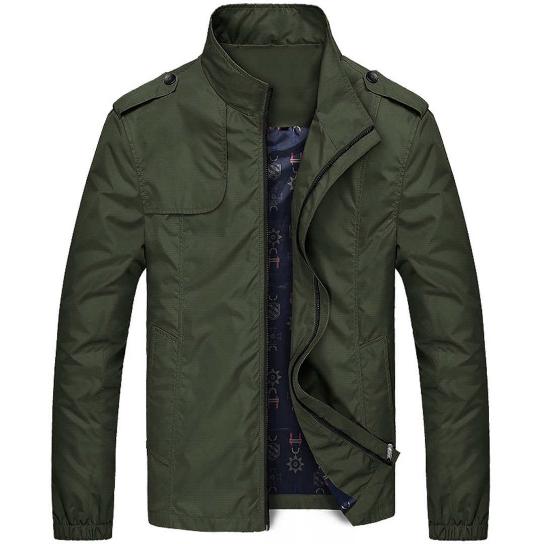 Stilvolle Herren-Sommerjacke mit Stehkragen