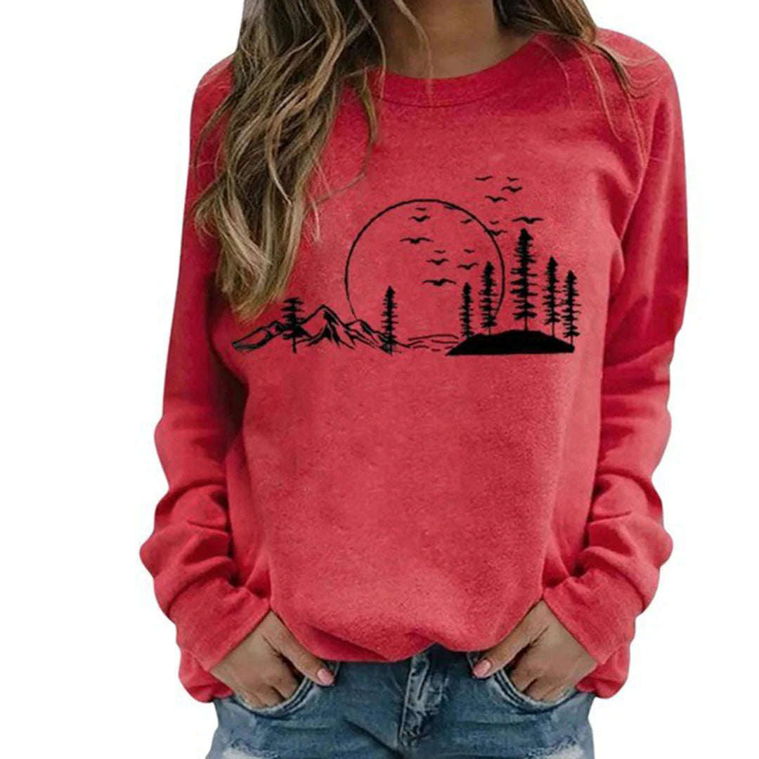 Bequemer Damen Pullover mit Rundhals