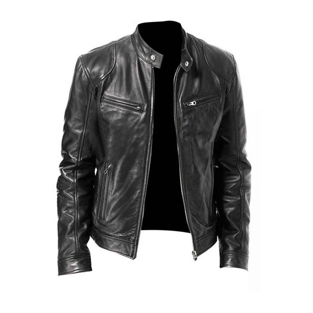 Klassische Herren-Lederjacke