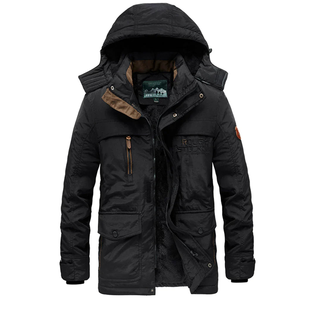 Stylischer Wintermantel mit Kapuze für Herren