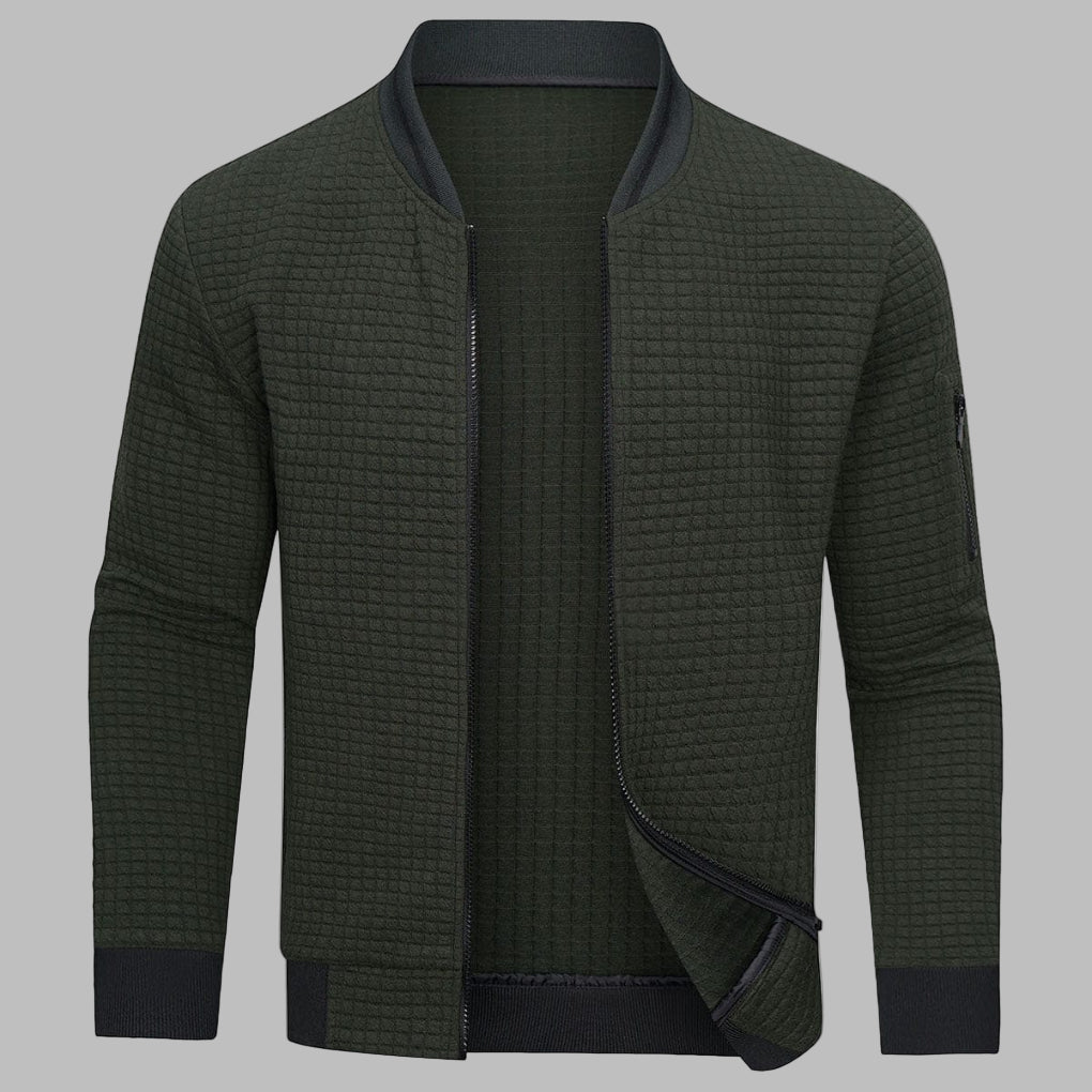 Bequemer und warmer Herrenpullover mit Reißverschluss