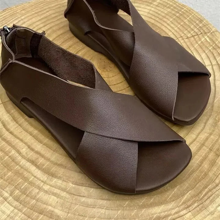 Lederen Vintage Indian Style Sandalen für Damen
