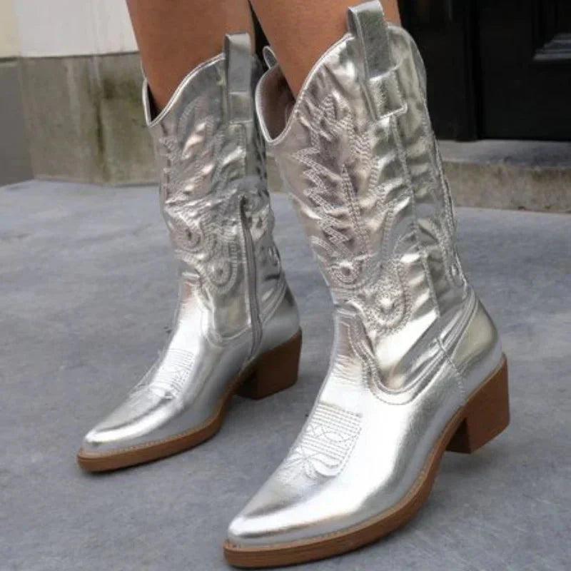 Elegante Cowboy-Stiefeletten für Damen