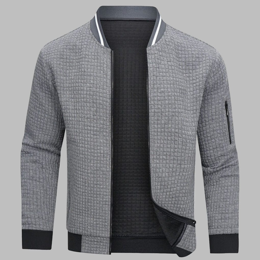 Bequemer und warmer Herrenpullover mit Reißverschluss