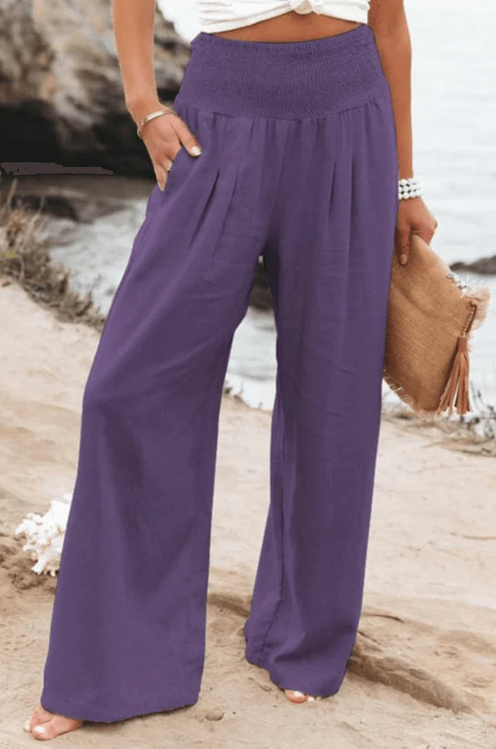 Elegante Stretchy Palazzo Hose für Damen