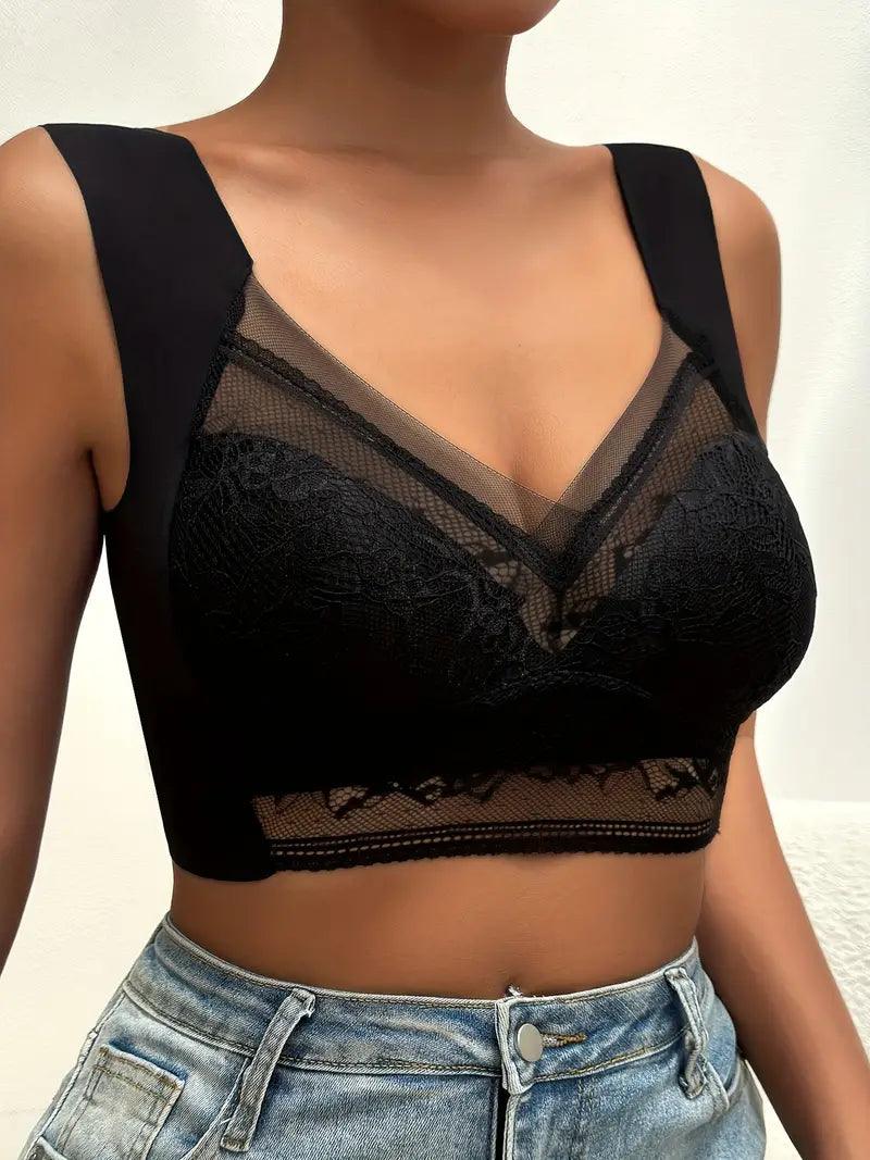Nahtloses Push-Up-Spitzen-Bralette