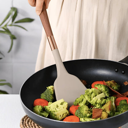 10-teiliges Silikon-Kochutensilien-Set mit ergonomischen Griffen