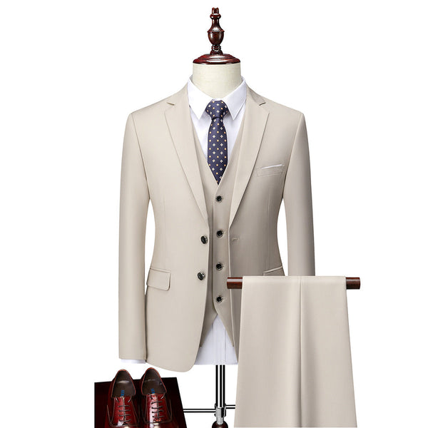 Luxuriöses 3-teiliges Slim Fit Herrenanzug mit Eleganter Passform