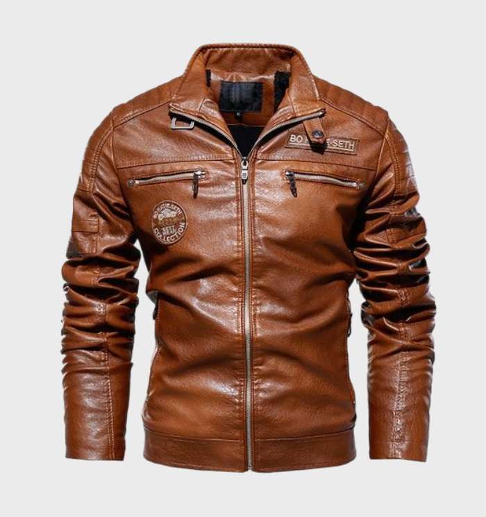 Herrenlederjacke aus hochwertigem Kunstleder