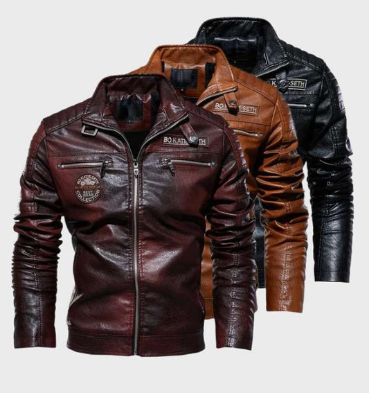 Herrenlederjacke aus hochwertigem Kunstleder